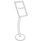 Azar Displays 11"W x 17"H Snap-Frame Sign holder W/ Curved Metal Stand 300237-SLV - alternate 3